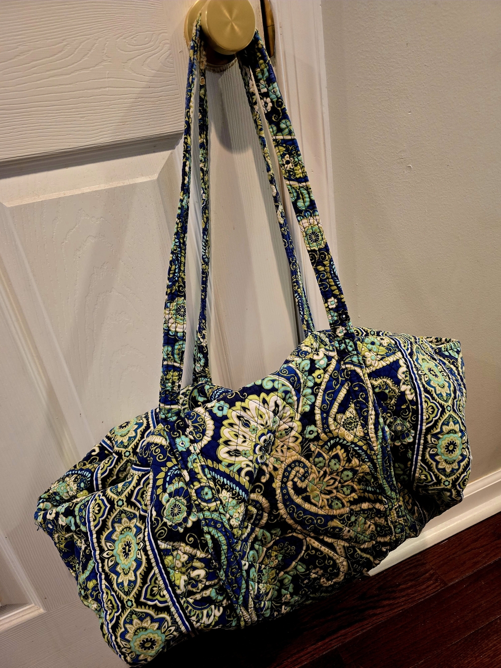 Vintage Vera Bradley Quilted Paisley Tote Bag